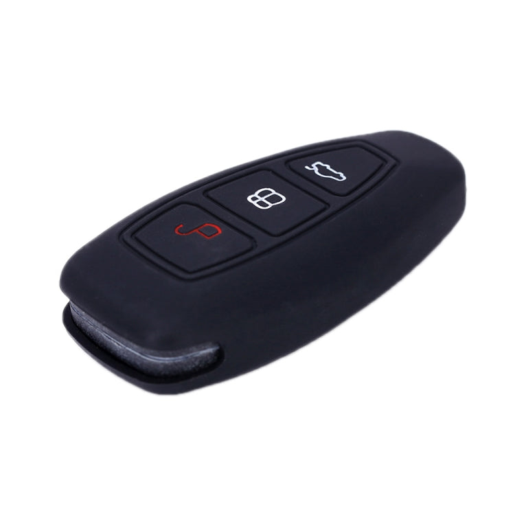 Black folding key fob protective cover with three button icons and side cutout