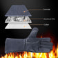 Insulated heat gloves with layered protection: cowhide, aluminum film, cotton