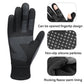 Black open-fingertip gloves with non-slip silicone dots and warm fleece lining