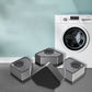 Four grey and black appliance floor pads with textured non-slip surfaces