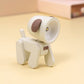 Light beige cartoon mini table night light with dark-brown cap and rotating head.