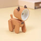Rechargeable cartoon night light desk lamp, orange-brown body with dark ears and spotlight