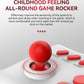 White joystick gamepad with large red ball top and red action buttons