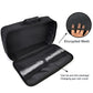 Black open storage bag with mesh inner pocket and top handle; neon green car icon.