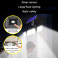 Solar smart sensor flood light with adjustable main switch and night safety, black