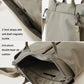Khaki messenger bag with front zipper pocket, reinforced straps, and adjustable shoulder strap
