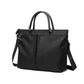 Black laptop tote with top handles and adjustable side shoulder strap