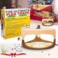 Beige flea trap dome with lamp bulb and scattered insects on a tabletop