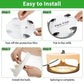 Beige flea trap installation guide showing protective film removal and bulb placement