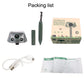 Solar animal repeller kit with repeller unit, ground stake, cable, and instruction papers