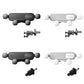 Black and white air-vent phone holders with eagle beak clamps and spiral clips