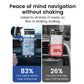 Car air-vent phone holder with smartphone docked securely on the dashboard