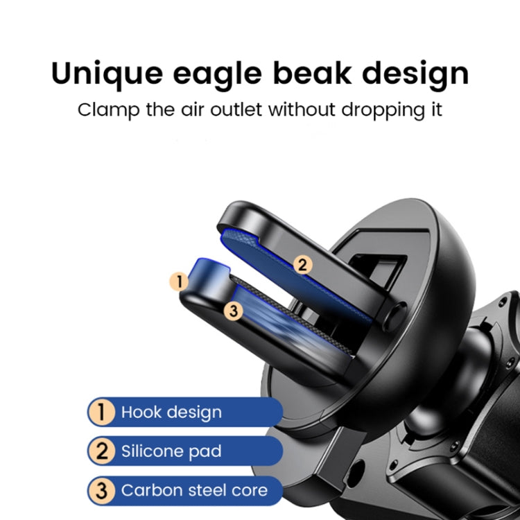 Eagle beak air outlet clamp with silicone pad and carbon steel core details