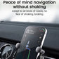 Dashboard-mounted air-vent phone holder keeping a smartphone steady