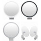 Car blind-spot auxiliary mirrors set: black and white round mirrors with mounts