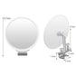 Round auxiliary rearview mirror with adjustable clamp mount, white housing