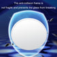 Round white auxiliary rearview mirror with protective frame