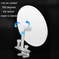 360-degree adjustable car auxiliary mirror with white round glass and clamp stand