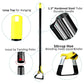 Stirrup hoe handle with yellow end cap and black metal tube design
