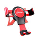Red magnetic phone holder with black circular Sline pad and cradle arms