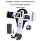 Magnetic phone holder with smartphone mounted in an adjustable clamp cradle