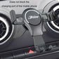 Black magnetic phone holder on car dashboard near air vent, circular Sline pad