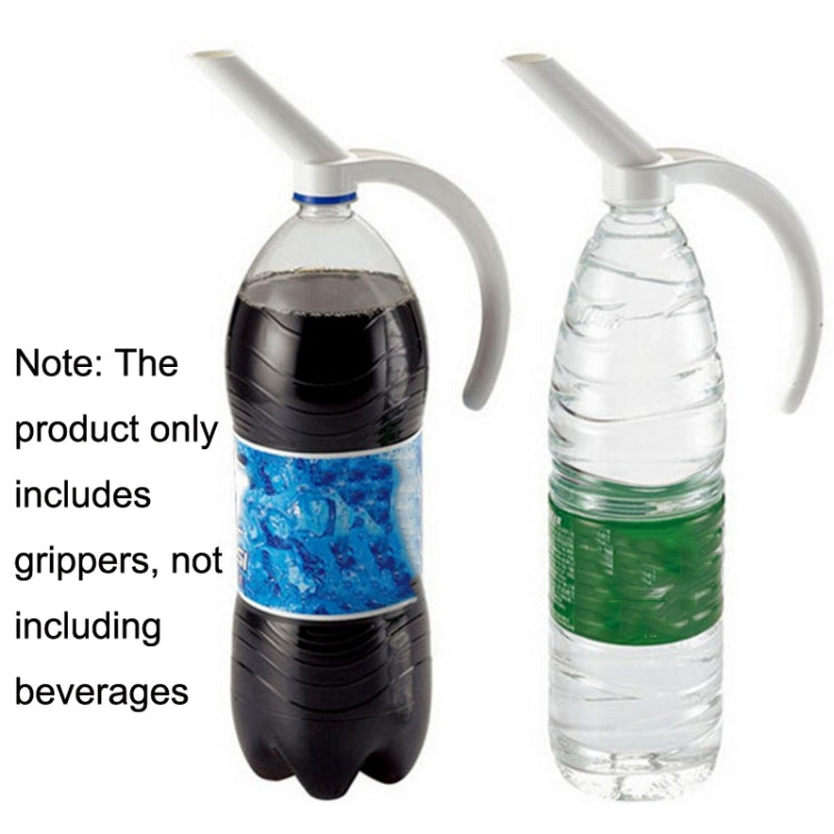 Two bottle grippers with curved handles, one for clear bottles and one for dark bottles
