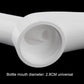 White universal bottle gripper head with circular mouth opening