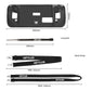 Black silicone case for Steam Deck with included lanyard and strap size view