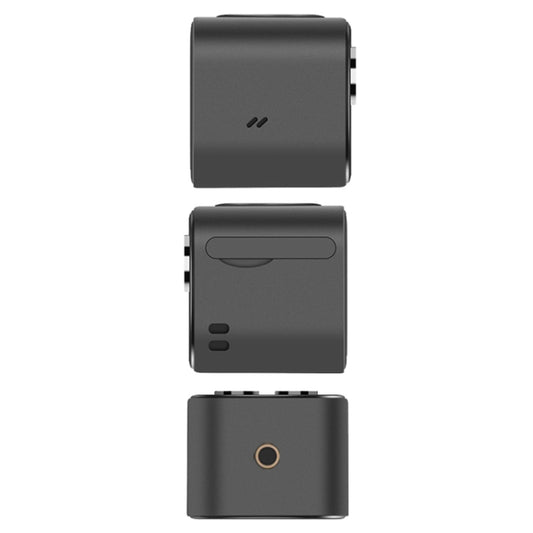 Dual-lens WiFi security camera shown from multiple angles with side ports and lens
