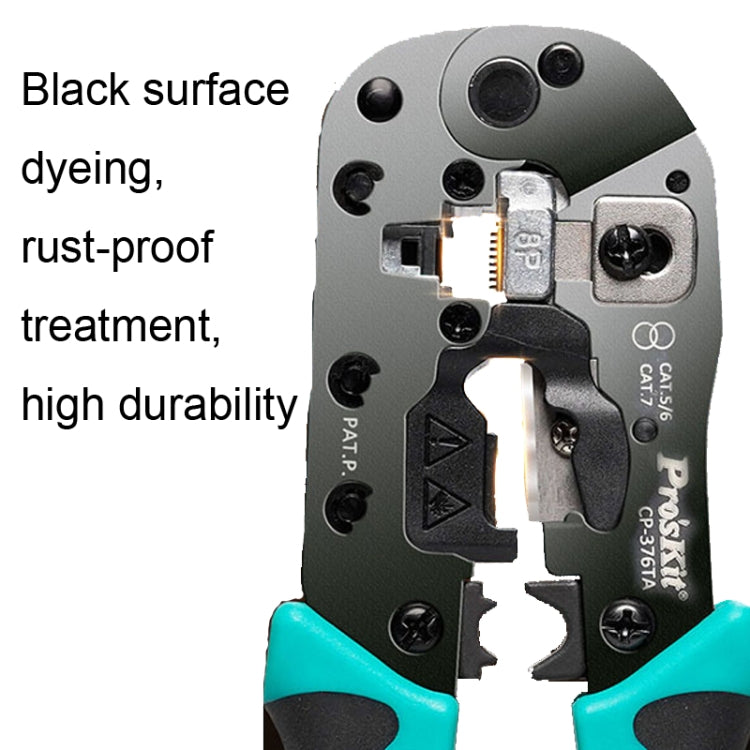 Network crimping tool with metal die heads and Pro'sKit markings