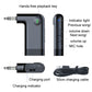Hands-free Bluetooth AUX adapter showing mic, charging port, and volume controls