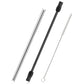 Coffee milk pipe cleaning set with two metal tubes and spiral brush, dark gray grips