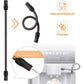 Milk pipe cleaning brush set with dark gray flexible tube and spiral brush