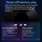 Bluetooth receiver interface showing playback restart behavior on screen