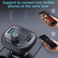 Car Bluetooth receiver dashboard unit with rotary control and dual-phone connection