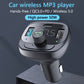 Car wireless MP3 player receiver with rotary control, USB ports, black and silver