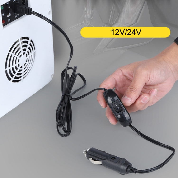 Car refrigerator power cable with cigarette lighter plug and on/off inline switch