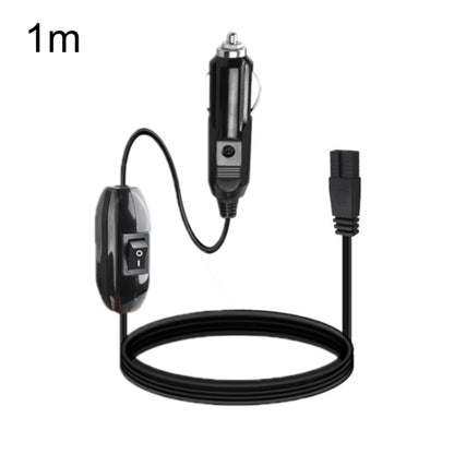 Car refrigerator power cable with cigarette lighter plug, 1m length, built-in switch