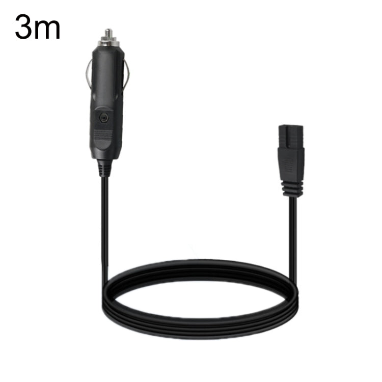 Car refrigerator power cable with cigarette lighter plug, 3m length, no switch