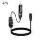 Car refrigerator power cable with cigarette lighter plug, 4m length, built-in switch
