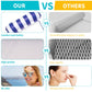 Blue/white striped 4-tube inflatable pool float hammock with air chambers