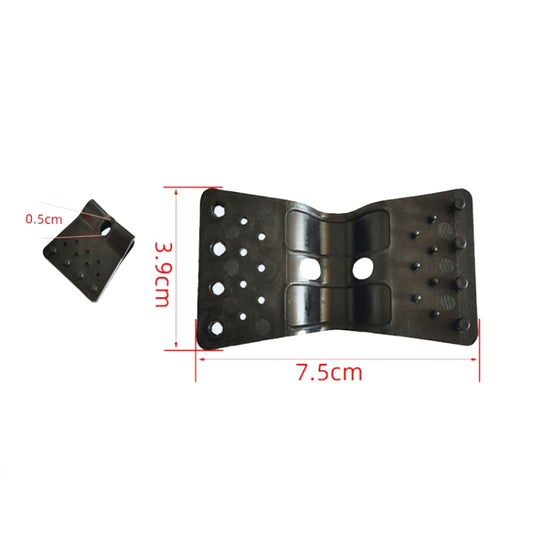 Black butterfly net clip size 7.5 cm with mounting holes and bar holder