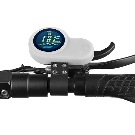 White silicone instrument display cover for electric scooter handlebars