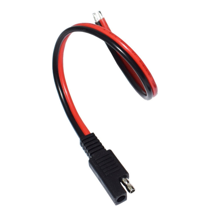 SAE battery extension cable with black SAE plug and red/black wires