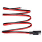 SAE battery extension cable with coiled red/black wires and black connectors