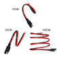SAE battery extension cable set with 15 cm, 30 cm, and 100 cm red/black leads