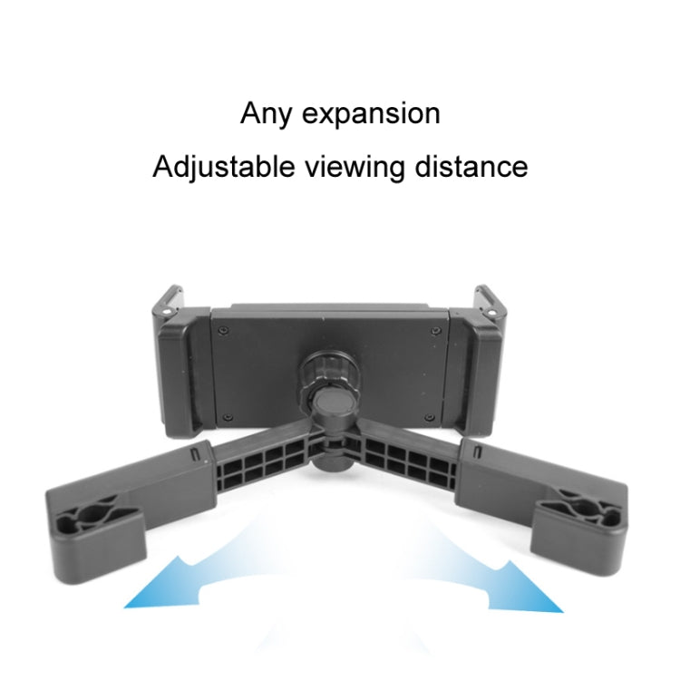Black rotating tablet holder base with telescopic arms and center joint