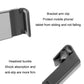 Black headrest buckle and anti-slip clips tablet holder with bracket arm