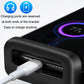 Black tablet holder bracket with charging ports on both ends